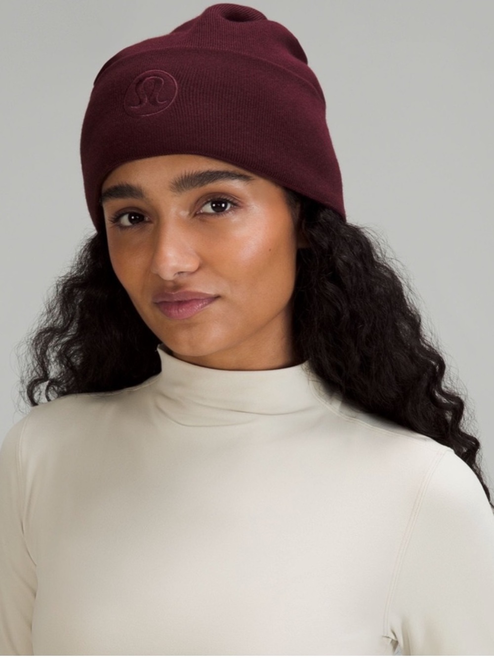 lululemon maroon winter hat